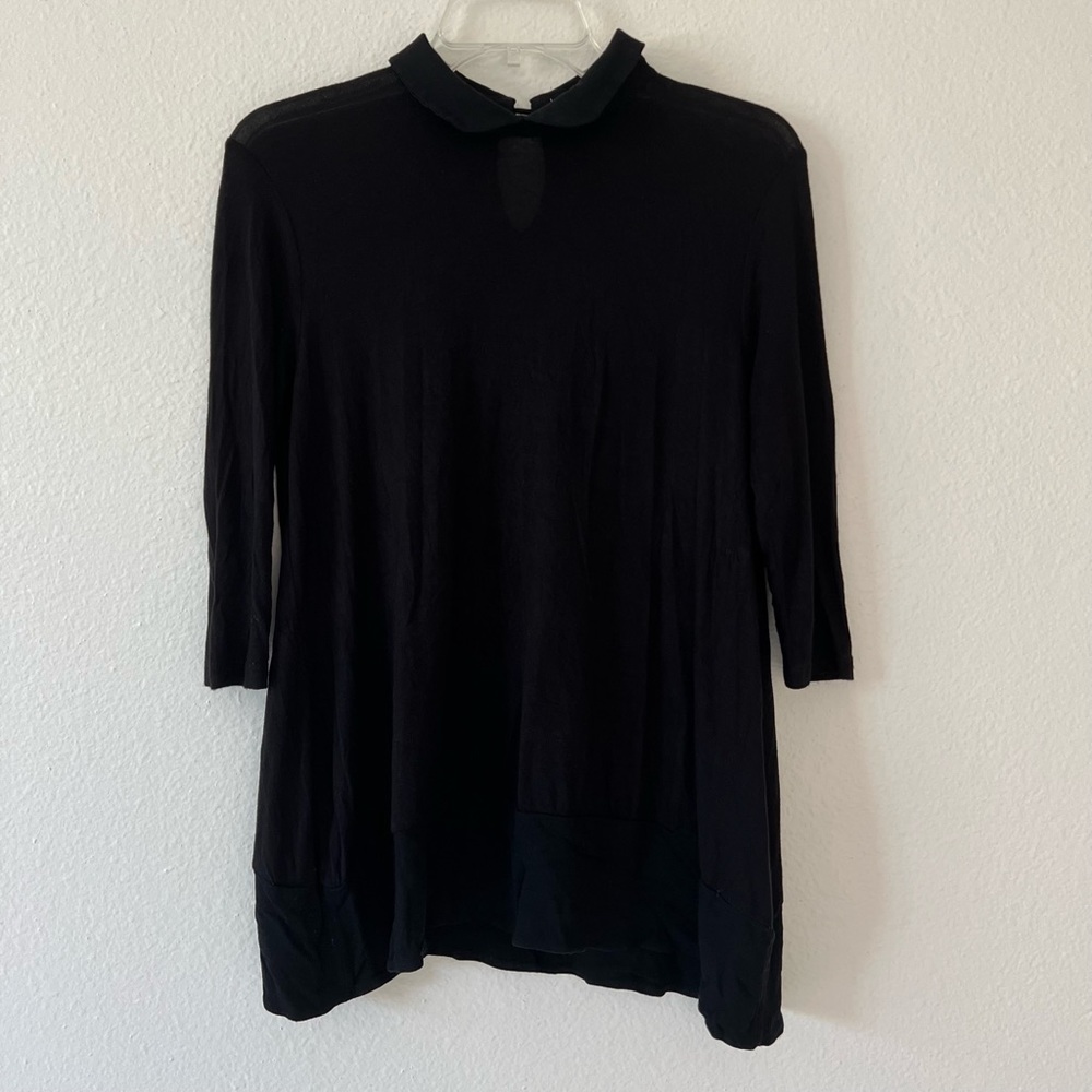 Cooperative Black Collared Shirt Dress